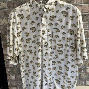 Columbia fly fishing trout rainbow shirt XL
